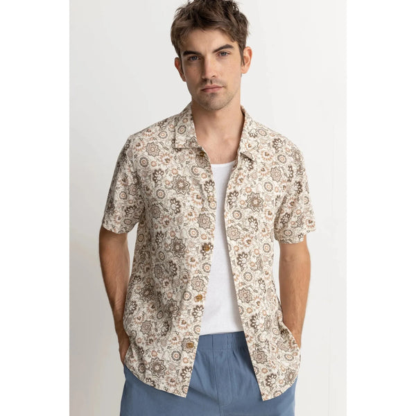 Rhythm Raya Paisley Short Sleeved Shirt - Natural