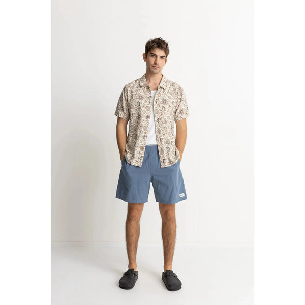 Rhythm Raya Paisley Short Sleeved Shirt - Natural