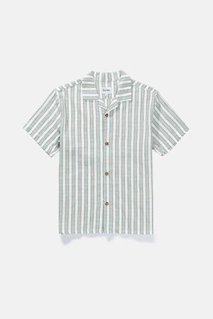 Rhythm Vacation Striped Short Sleeved Shirt - Sea Green