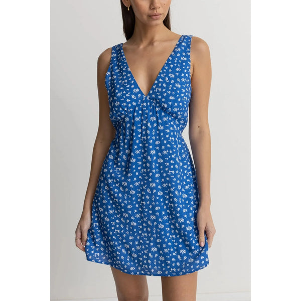 Rhythm Elodie Floral Mini Dress - Blue