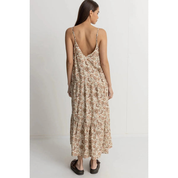 Rhythm Raya Paisley Tiered Mini Dress - Natural