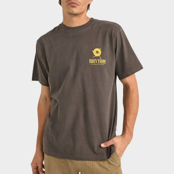 Rhythm Record Vintage Short Sleeve  T-Shirt - Black