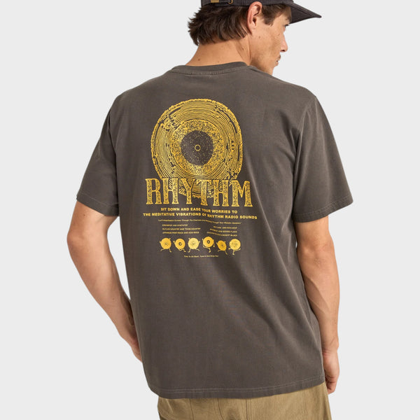 Rhythm Record Vintage Short Sleeve  T-Shirt - Black