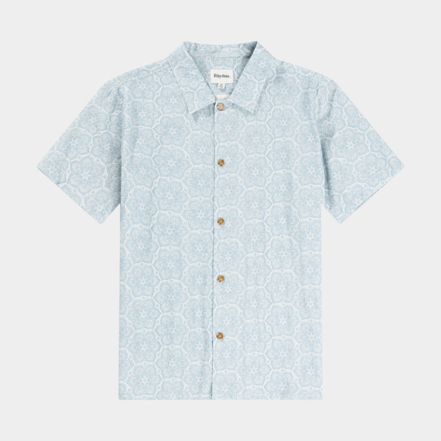 Rhythm Vera Short Sleeve Shirt - Sky