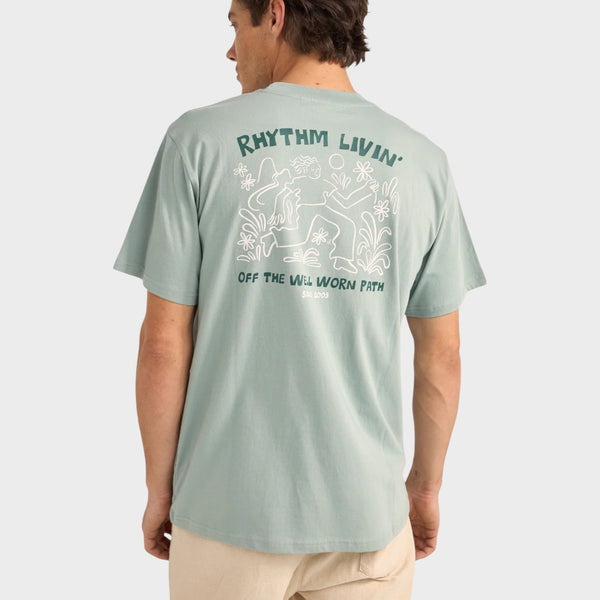 Rhythm Men's Freedom Short Sleeve T-shirt - Sea Foam