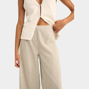 Rhythm Women's Valley Stripe Wide Leg Pant - Ivy