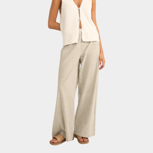 Rhythm Women's Valley Stripe Wide Leg Pant - Ivy