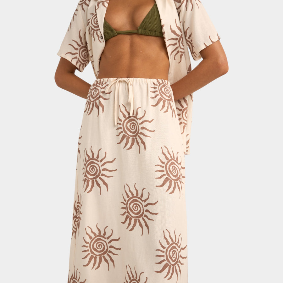 Rhythm Women's Seafare Maxi Skirt - Brown