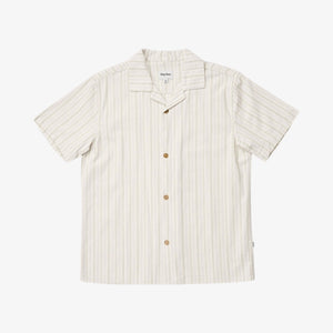 Rhythm Vacation Stripe Ss Shirt - Natural