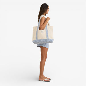 Rhythm Lola Check Tote Bag - Blue
