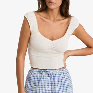 Rhythm Gracie Sweetheart Top - White