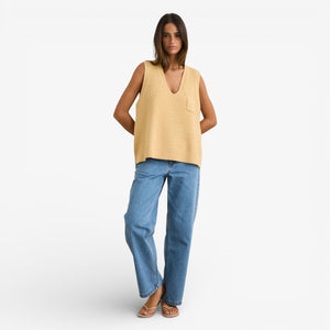 Rhythm Archer Knit Vest - Sand
