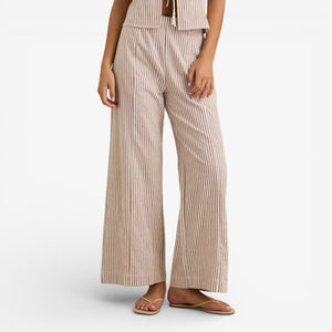 Rhythm Louise Wide Leg Pant - Tan