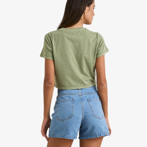 Rhythm Island Crop Crew Tee - Palm