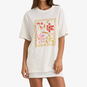 Rhythm Wildflower Oversized T-Shirt - Vintage White