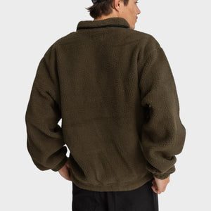 Rhythm Men's Sherpa Pullover - Olive