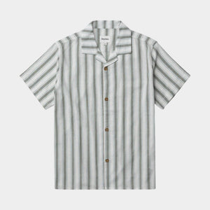 Rhythm Vacation Stripe Short Sleeve Shirt - Fern