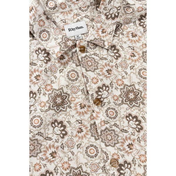 Rhythm Raya Paisley Short Sleeved Shirt - Natural