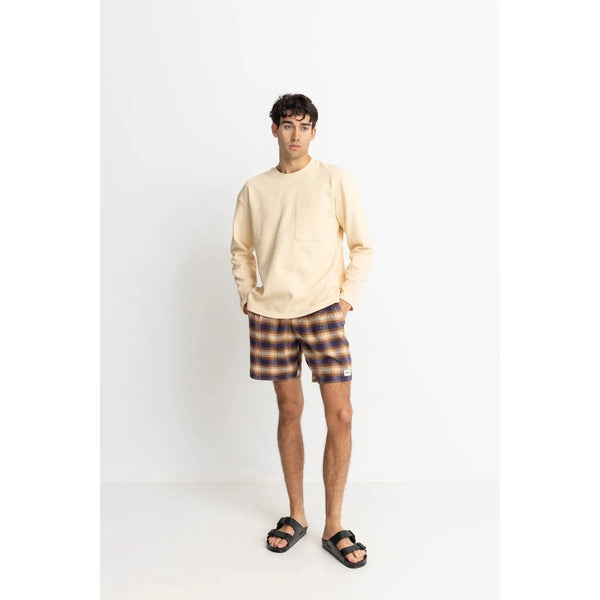 Rhythm Men's Vintage Waffle Long Sleeve T-Shirt - Natural