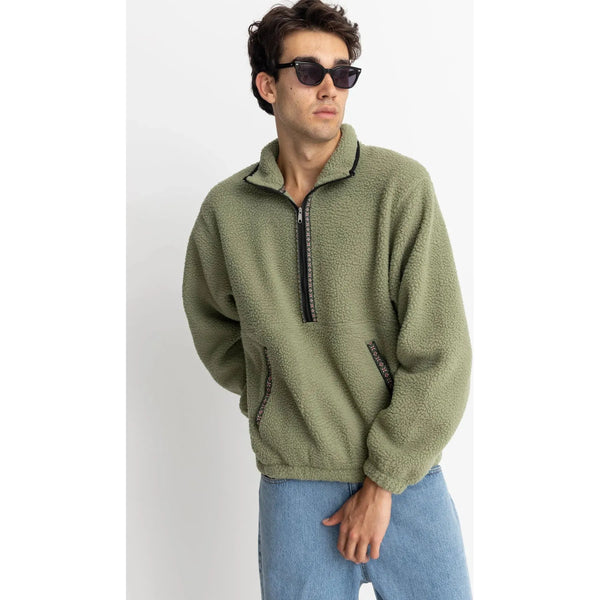 Rhythm Men's Sherpa Pullover - Sage