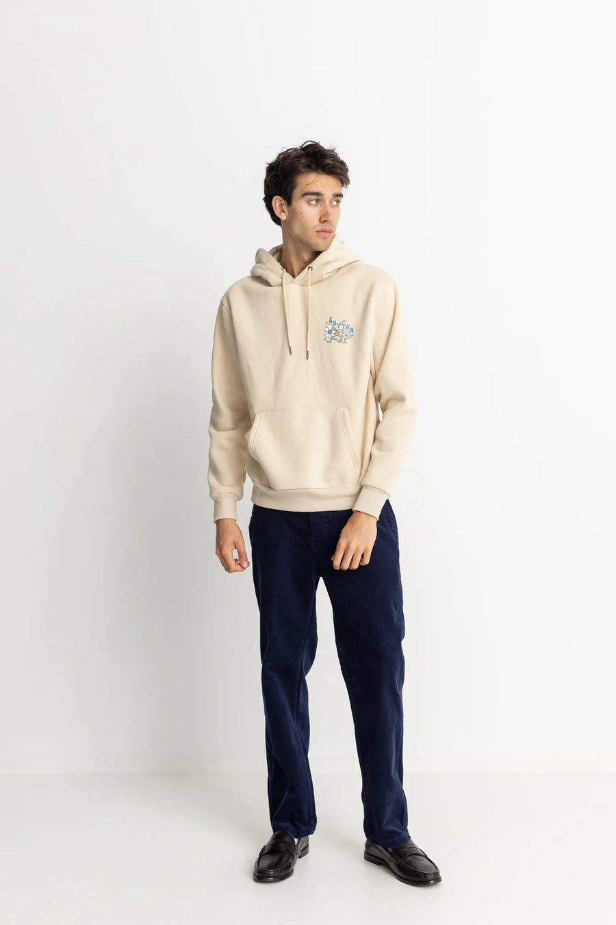 Rhythm Men's Natural Harmony Fleece Hoodie - Sand