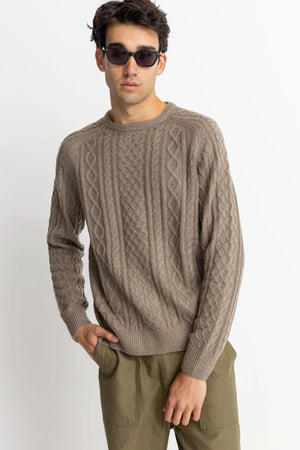 Rhythm MOHAIR FISHERMAN's KNIT Jumper - Sand