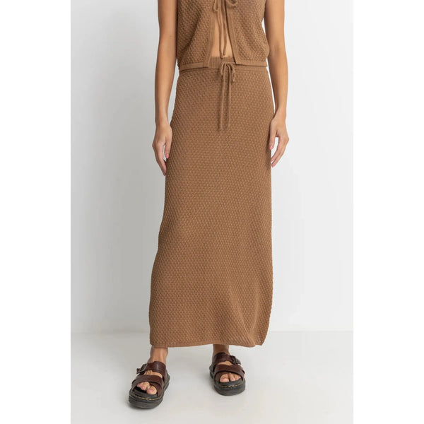 Rhythm Women's Jossie Knit Max Skirt - Chocolate