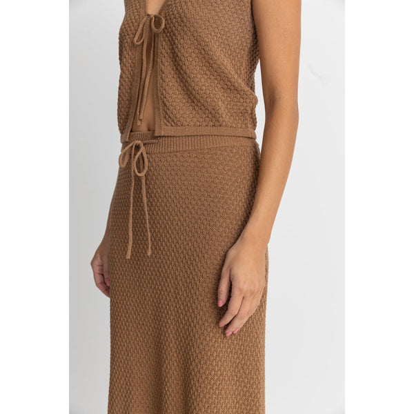 Rhythm Women's Jossie Knit Max Skirt - Chocolate