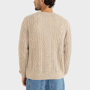 Rhythm Men's Mohair Fishermans Knit - Oatmeal