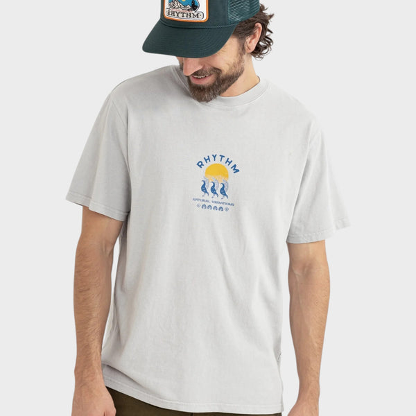 Rhythm Men's Natural Vibrations Vintage Short sleeve T-Shirt - Stone