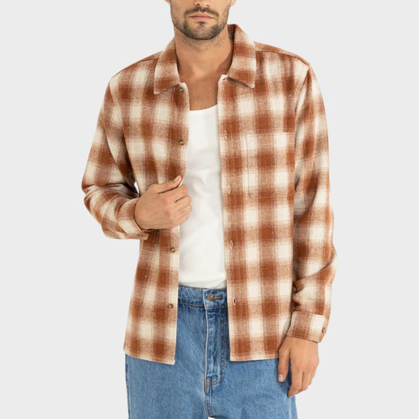 Rhythm Men's Bison Long Sleeve - Tobacco