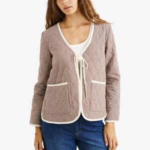 Rhythm London Check Reversible Quilted Jacket - Chocolate