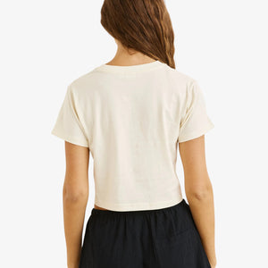 Rhythm Georgia Floral Crop Crew Tee -  White