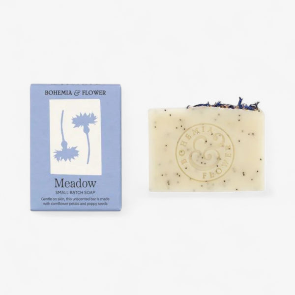 Bohemia & Flower Meadow Bar Soap - Cornflower & Poppy Seed Unscented