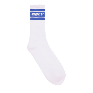 OBEY Cooper II Socks - White / Surf Blue