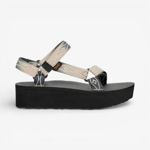 Teva Women's Flatform Universal Sunscape - Waterless Black / Cream