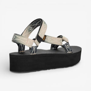 Teva Women's Flatform Universal Sunscape - Waterless Black / Cream