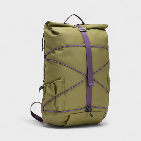 Elliker Dayle Roll Top Backpack - Khaki