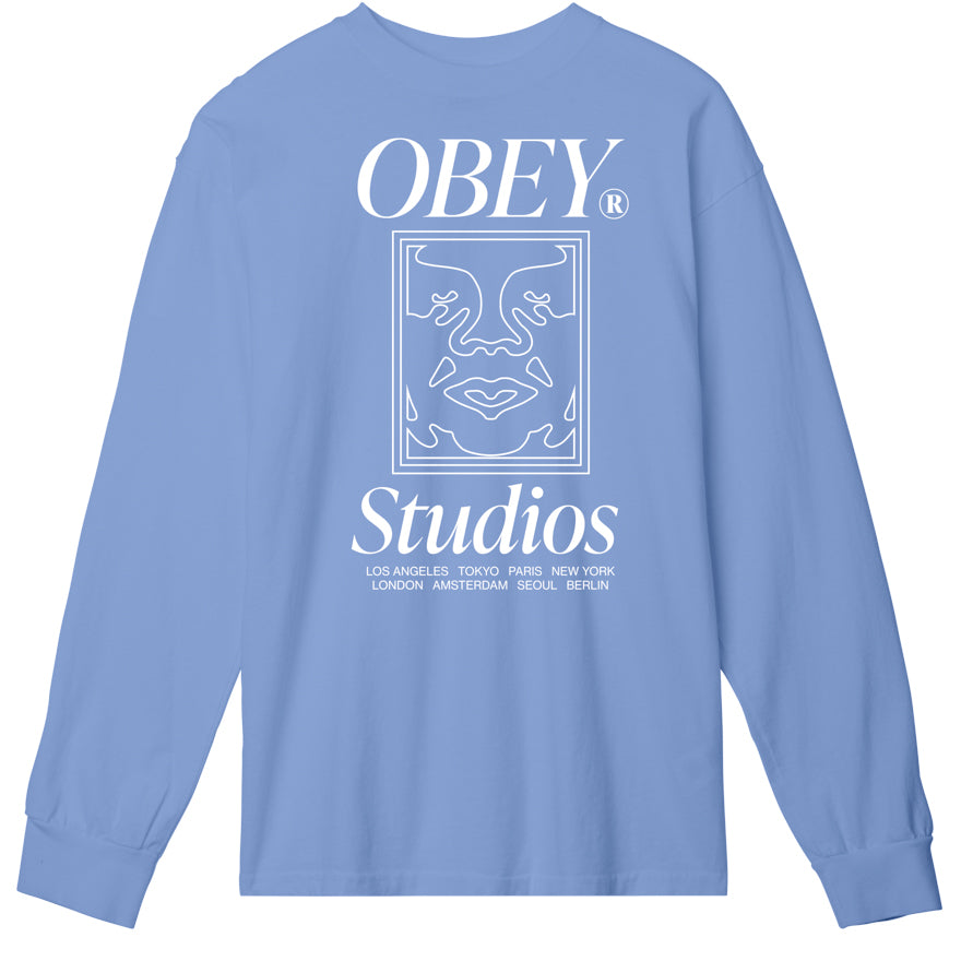 OBEY Studios Icon Longsleeve T-Shirt - Hydrangea