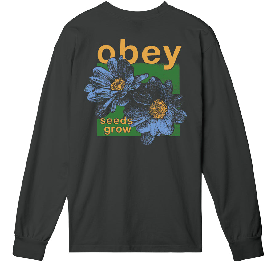 OBEY Seeds Grow Longsleeve T-Shirt - Vintage Black