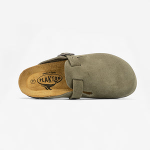 Plakton Blogg Womens Clog - Light Khaki Afelpado Grueso
