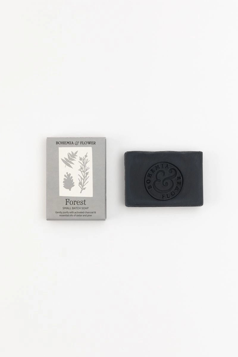 Bohemia & Flower  Coast Bar Soap - Activated Charcoal, Cedarwood & Rosemary