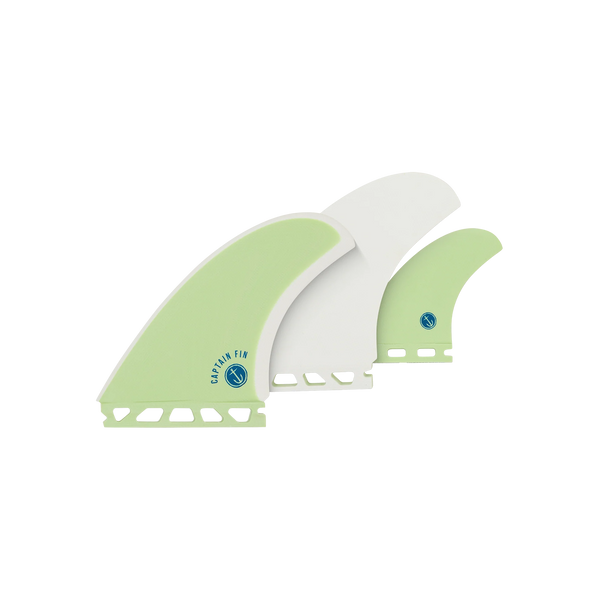 Captain Fin 'Twin + Trailer' Surfboard Fins - Mist Green (Futures)