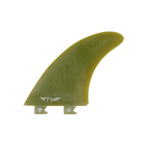 Captain Fin Tyler Warren Surfboard Twin + Trailer Fins - CF Snap In - Olive