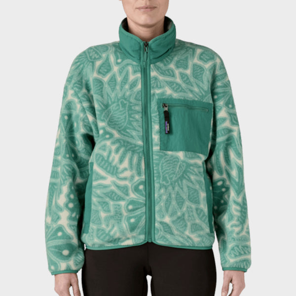 Patagonia Women's Synchilla® Fleece Jacket - Bees and Flowers: Heartleaf Green
