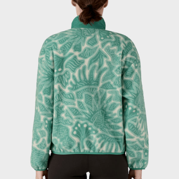 Patagonia Women's Synchilla® Fleece Jacket - Bees and Flowers: Heartleaf Green