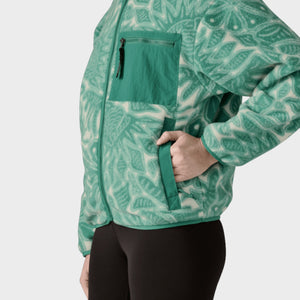 Patagonia Women's Synchilla® Fleece Jacket - Bees and Flowers: Heartleaf Green