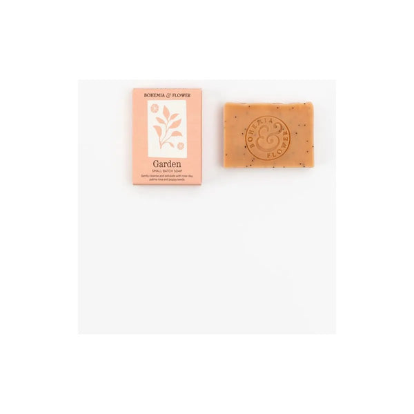 Bohemia & Flower  Garden Bar Soap - Pink Clay, Rose & Poppy Seed