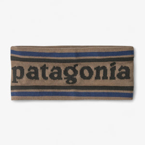 Patagonia Powder Town Headband -Park Stripe: Marlow Brown
