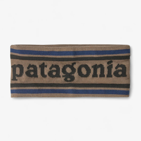 Patagonia Powder Town Headband -Park Stripe: Marlow Brown